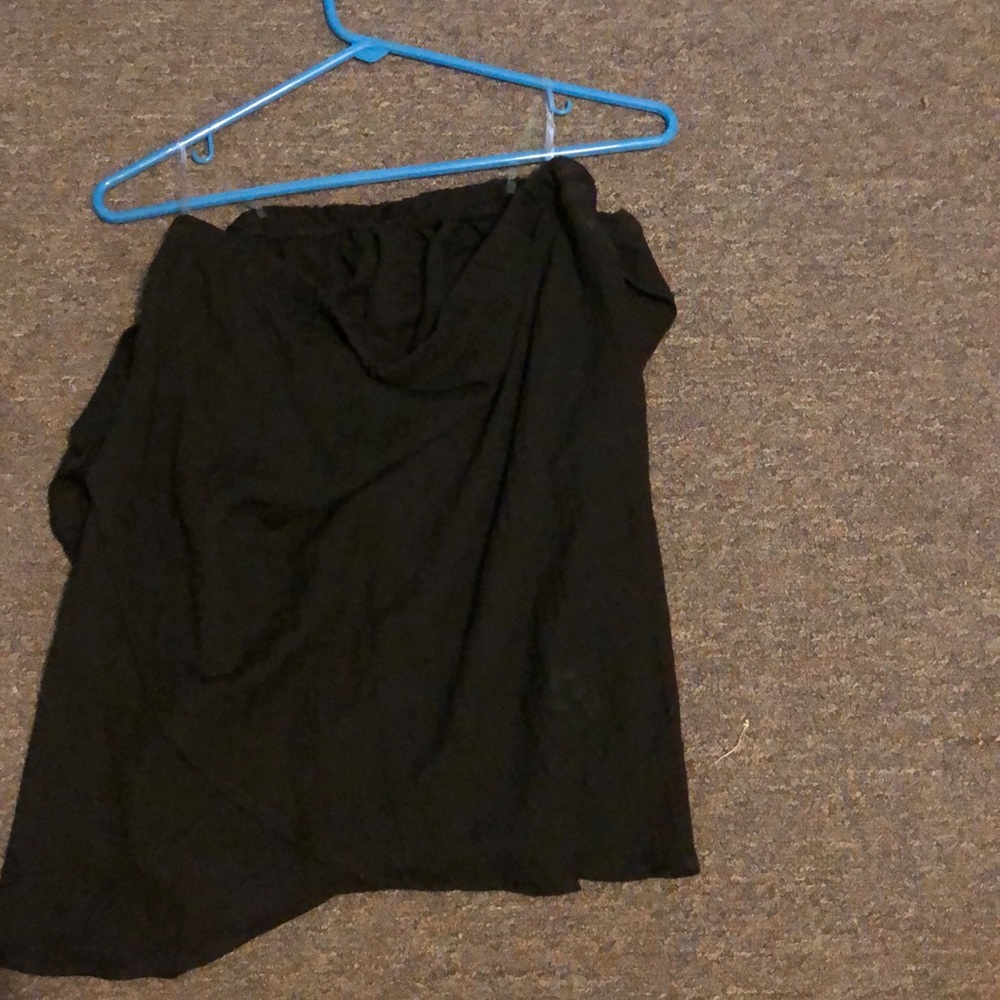 Black strapless top